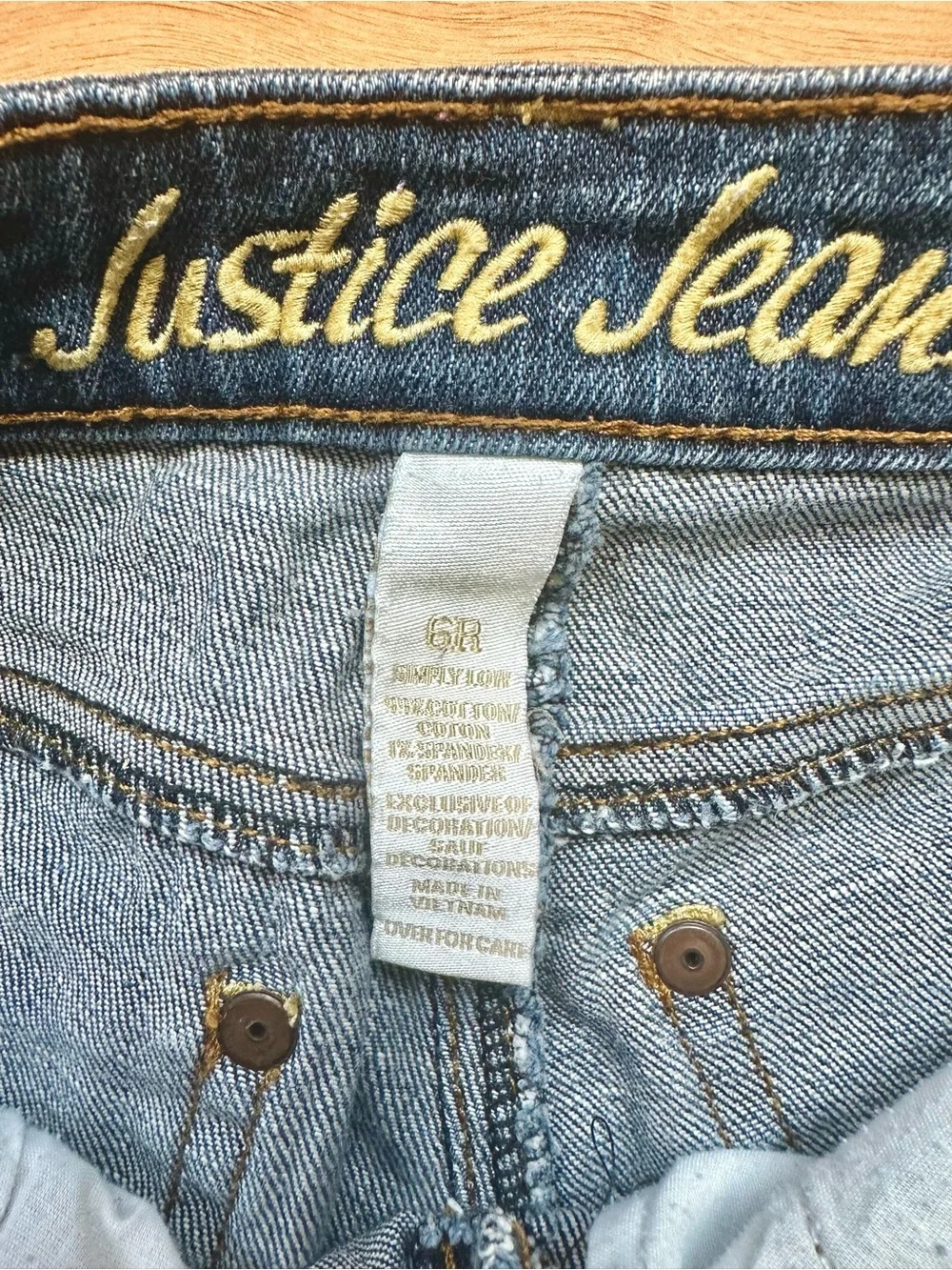 Girls Shorts Bundle 2pc Justice Denim + Cherokee White Shorts Size 6/6X